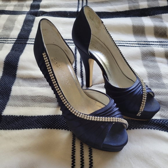 Navy Blue Heels - Picture 2 of 4